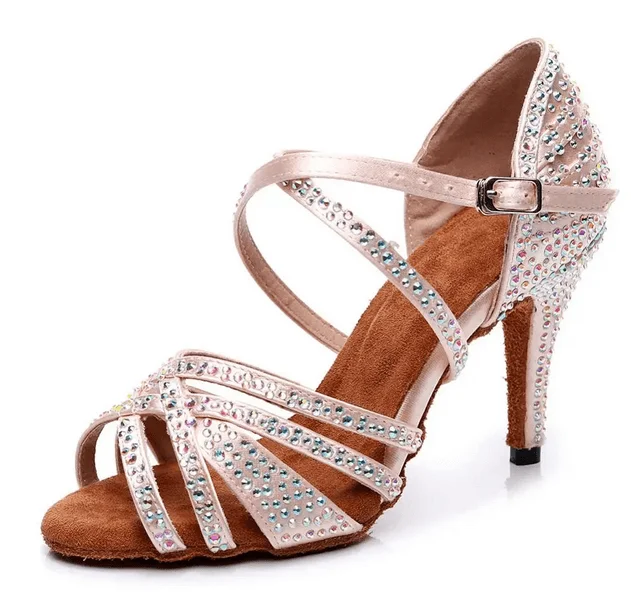 Stretchable Canvas Jazz Dance Shoes in Black for Comfortable MovementsWomens Latin Dance Shoes Light Pink Rhinestone Salsa Shoes Stretchable Canvas Jazz Dance Shoes in Black for Comfortable MovementsWomens Latin Dance Shoes Light Pink Rhinestone Salsa Shoes