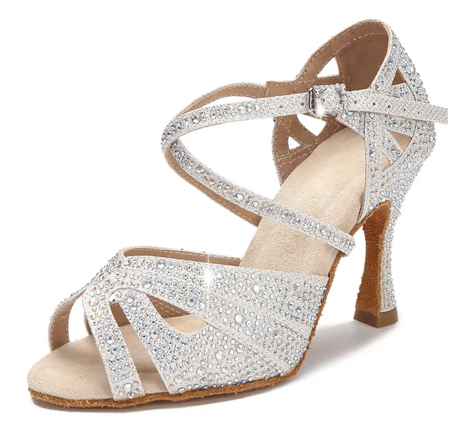 Sparkly Rhinestone - Embellished Hip - Hop Dance Shoes in Gold for a Glamorous LookWomens Latin Dance Shoes Silver Rhinestone Salsa Shoes Sparkly Rhinestone - Embellished Hip - Hop Dance Shoes in Gold for a Glamorous LookWomens Latin Dance Shoes Silver Rhinestone Salsa Shoes