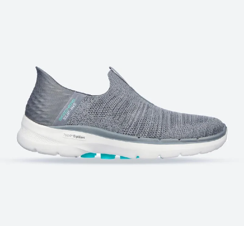 Water - Resistant Women's Hiking Sneakers with Traction Outsoles for Outdoor AdventuresWomen's Wide Fit Skechers 124569 Slip-ins GO WALK 6 Fabulous View Sneakers - Grey Water - Resistant Women's Hiking Sneakers with Traction Outsoles for Outdoor AdventuresWomen's Wide Fit Skechers 124569 Slip-ins GO WALK 6 Fabulous View Sneakers - Grey