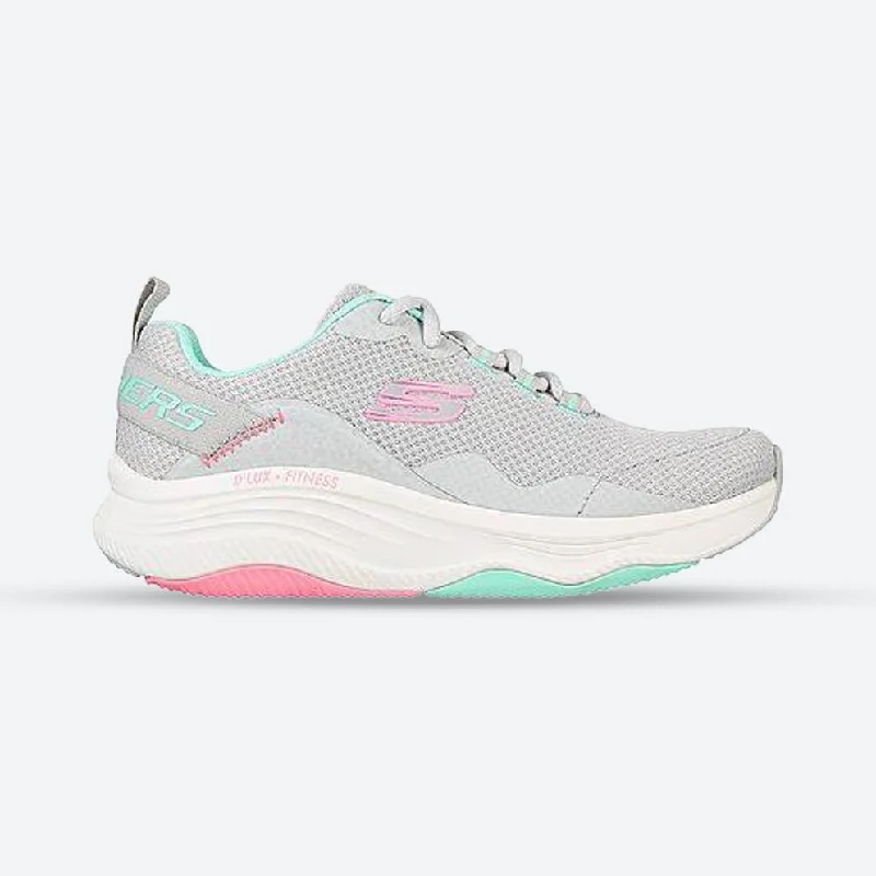 Women's Sneakers with Hidden Wedges for a Subtle Height Boost and Added StyleWomen's Wide Fit Skechers 149835 D'Lux Fitness Roam Free Sneakers Women's Sneakers with Hidden Wedges for a Subtle Height Boost and Added StyleWomen's Wide Fit Skechers 149835 D'Lux Fitness Roam Free Sneakers