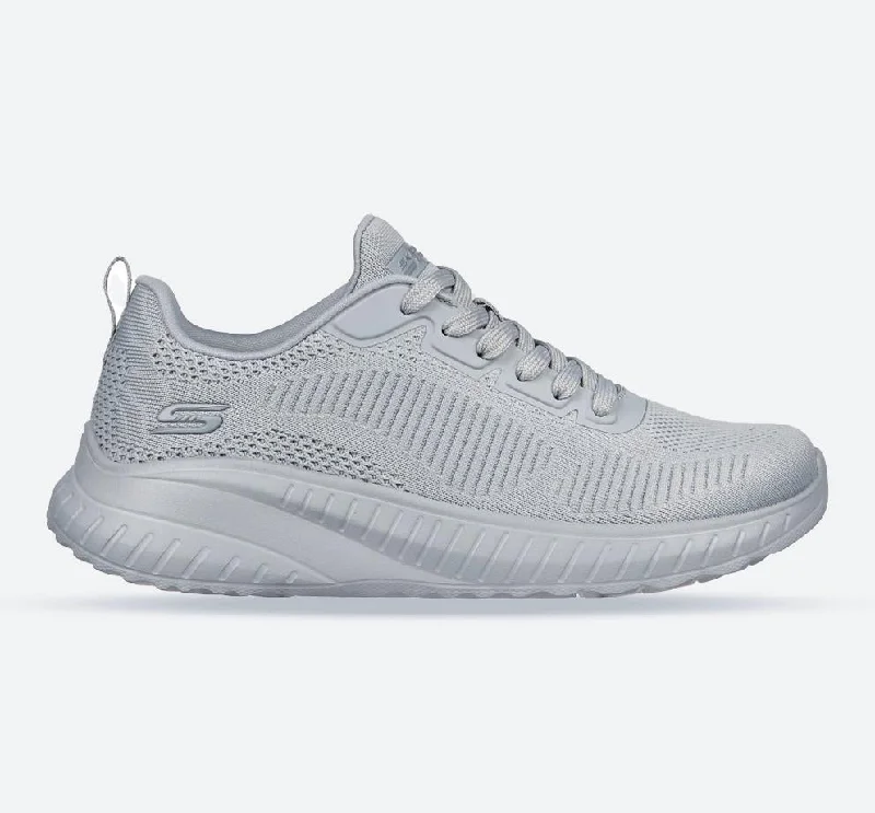 Women's Sneakers with Heel - Stabilizing Technology for Better Balance During RunningWomen's Wide Fit Skechers Bobs Squad Chaos Face Off 117209 Vegan Sneakers - Light Grey Women's Sneakers with Heel - Stabilizing Technology for Better Balance During RunningWomen's Wide Fit Skechers Bobs Squad Chaos Face Off 117209 Vegan Sneakers - Light Grey