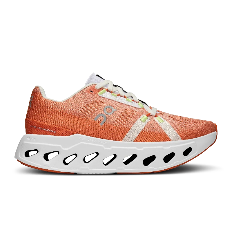 Stretchable Fabric Women's Running Shoes in Orange for a Snug and Flexible FitCloudeclipse Stretchable Fabric Women's Running Shoes in Orange for a Snug and Flexible FitCloudeclipse