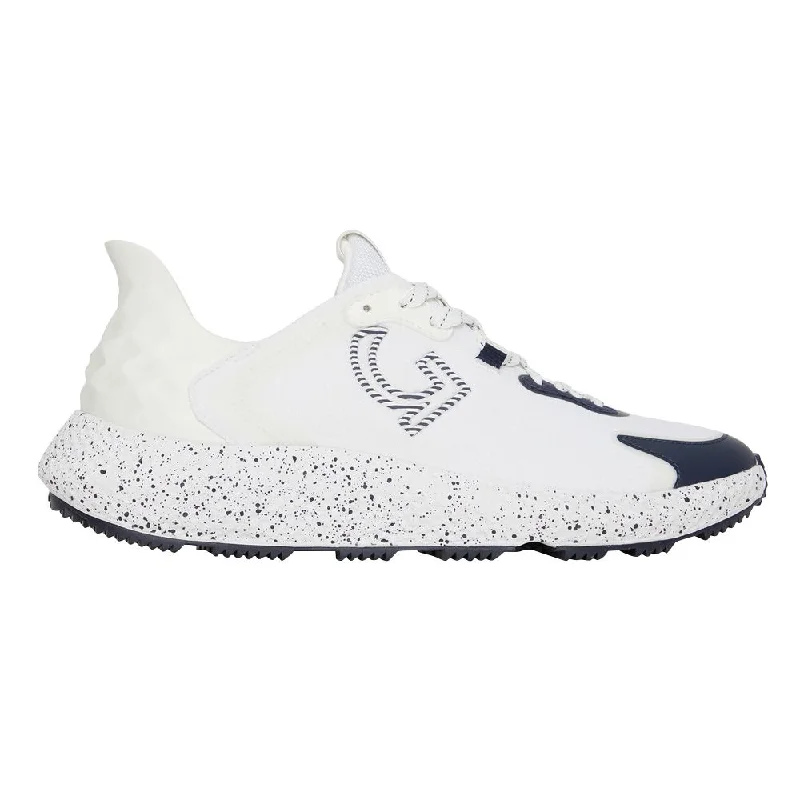 Women's Waterproof Leather Golf Shoes in White for All - Weather PlayGfore Specks & Stripes MG4X2 Cross Trainer Spikeless Golf Shoes 2023 Women's Waterproof Leather Golf Shoes in White for All - Weather PlayGfore Specks & Stripes MG4X2 Cross Trainer Spikeless Golf Shoes 2023
