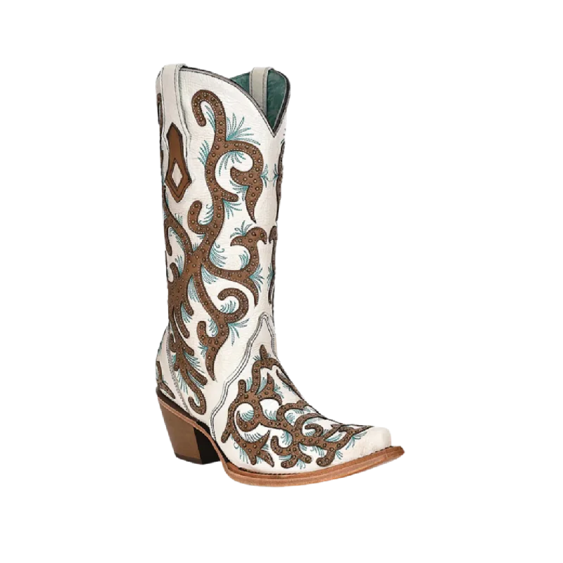 women's cowboy boots with pointed toeCorral Women's White Overlay Embroidered Studded Boots women's cowboy boots with pointed toeCorral Women's White Overlay Embroidered Studded Boots