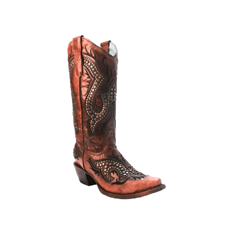 women's cowboy boots for ridingCorral Boots Women's Wine Overlay Embroidery Stud Boots women's cowboy boots for ridingCorral Boots Women's Wine Overlay Embroidery Stud Boots