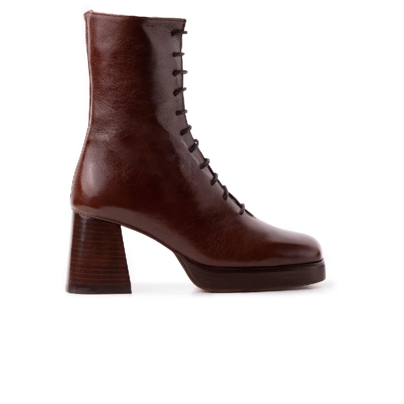 women's ankle boots for workMather Chestnut Leather