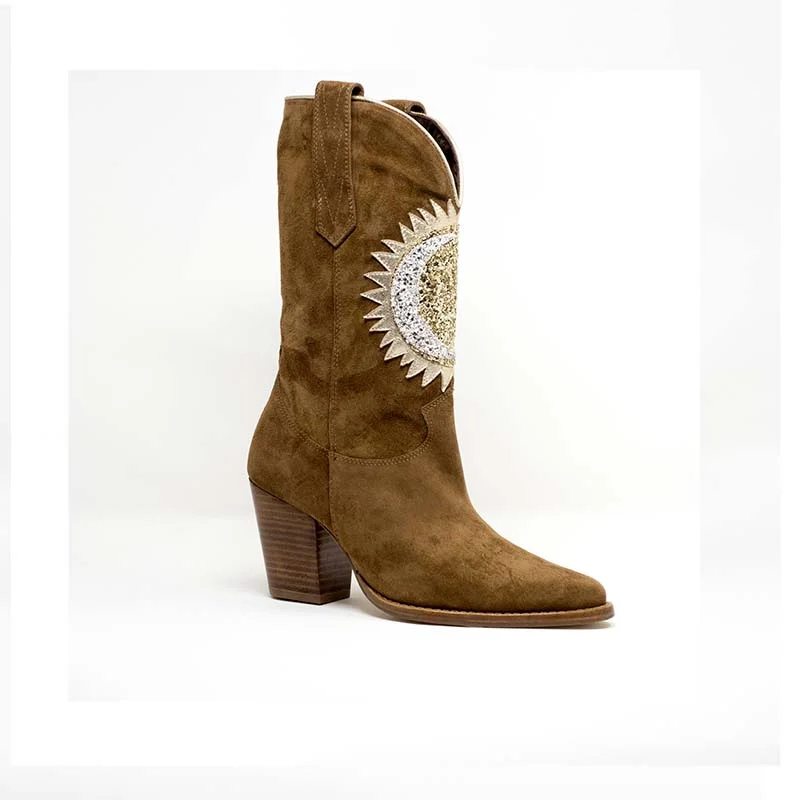 women's heeled boots with zippersPatricia Blanchet Marionnette Beige Suede Cowboy Boots women's heeled boots with zippersPatricia Blanchet Marionnette Beige Suede Cowboy Boots