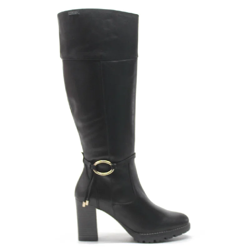 women's heeled boots for eveningConnelly W7M-9798 Leather Women's Block Heeled Knee High Boots women's heeled boots for eveningConnelly W7M-9798 Leather Women's Block Heeled Knee High Boots
