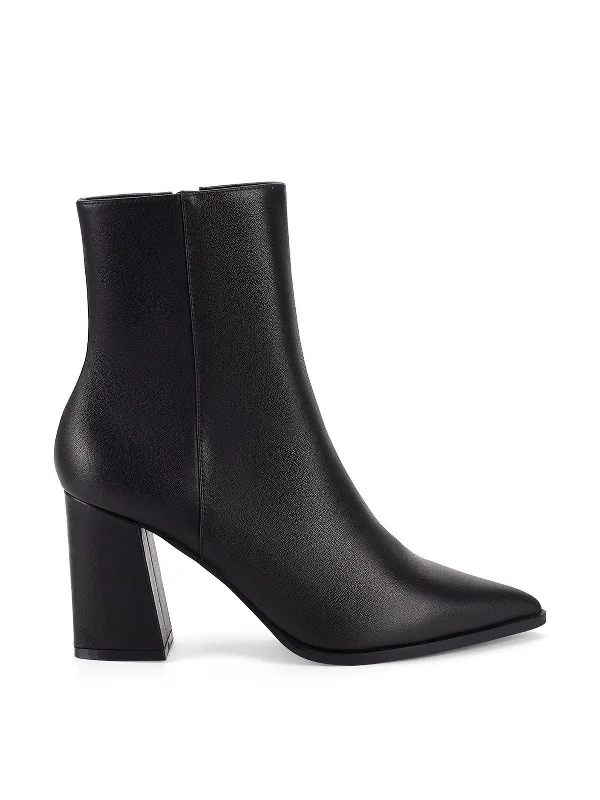 women's ankle boots with chunky heelsWilling Ankle Boots - Black Leather