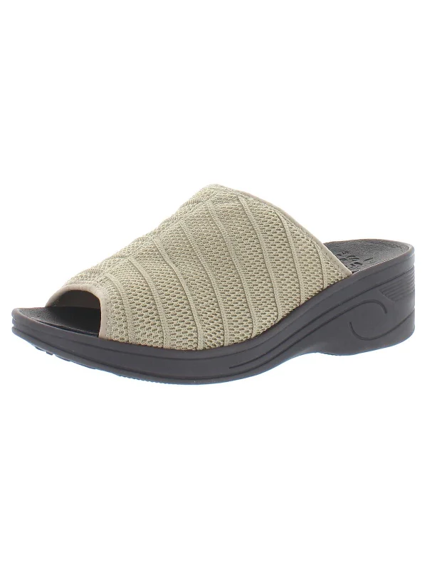Olive - green women's espadrilles for an earthy toneAiry Womens Knit Open Toe Wedge Sandals Olive - green women's espadrilles for an earthy toneAiry Womens Knit Open Toe Wedge Sandals