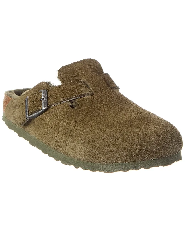 Women's Velvet Bow - Embellished Mules in Pink for a Sweet and Girly OutfitBirkenstock Boston VL Narrow Suede & Shearling Clog Women's Velvet Bow - Embellished Mules in Pink for a Sweet and Girly OutfitBirkenstock Boston VL Narrow Suede & Shearling Clog