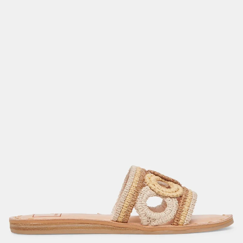 Narrow - fit women's espadrilles for a snug feelDany Sandals Natural Multi Raffia
