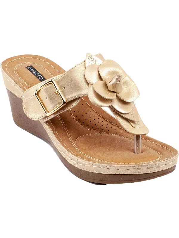 Women's espadrilles with tassel details for a stylish flairFlora Womens Faux Leather Thong Wedge Sandals Women's espadrilles with tassel details for a stylish flairFlora Womens Faux Leather Thong Wedge Sandals