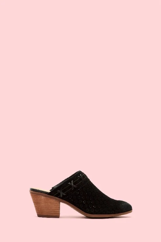 Women's Open - Toe Mules in Yellow for a Bright and Cheerful Summer LookJacy Perf Mule In Black Women's Open - Toe Mules in Yellow for a Bright and Cheerful Summer LookJacy Perf Mule In Black