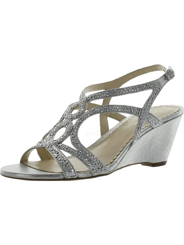 Shock - absorbing sole women's espadrilles for a smooth walkKelsah Womens Metallic Embellished Wedges Shock - absorbing sole women's espadrilles for a smooth walkKelsah Womens Metallic Embellished Wedges