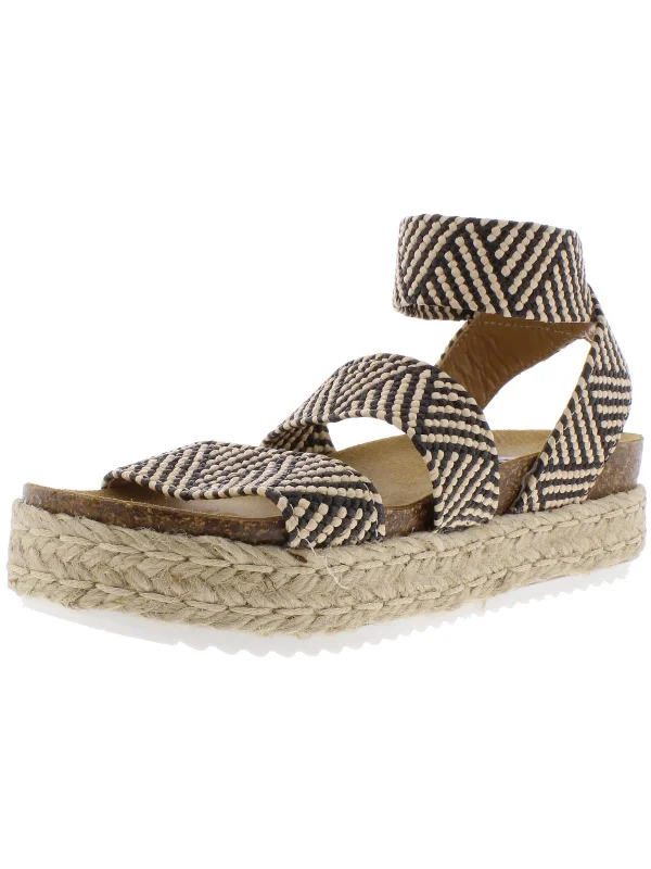 Women's espadrilles in pure white for a fresh appearanceKimmie Womens Ankle Strap Flatform Espadrilles Women's espadrilles in pure white for a fresh appearanceKimmie Womens Ankle Strap Flatform Espadrilles