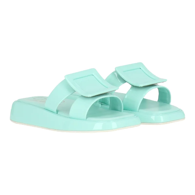 Plus Size Women's Fur - Lined Mules in Ivory for a Cozy and Warm Winter WearRoger Vivier Womens Green Mule Plus Size Women's Fur - Lined Mules in Ivory for a Cozy and Warm Winter WearRoger Vivier Womens Green Mule