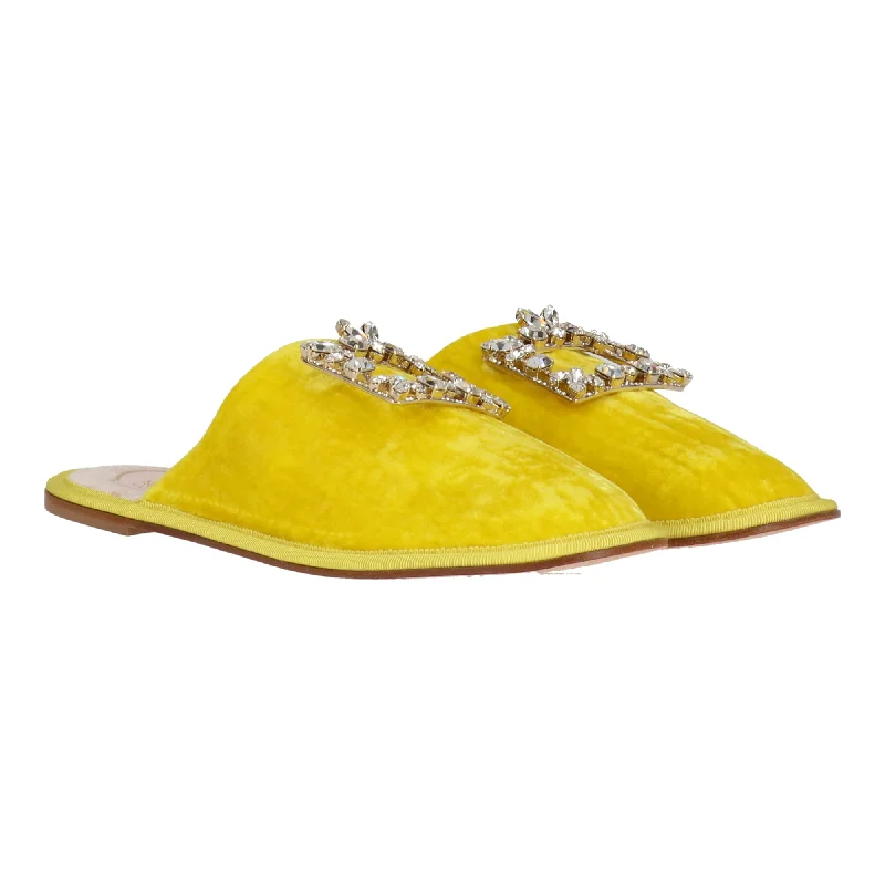 Women's Embroidered Floral Mules in White for a Feminine and Spring - like EnsembleRoger Vivier Womens Yellow Mule Women's Embroidered Floral Mules in White for a Feminine and Spring - like EnsembleRoger Vivier Womens Yellow Mule