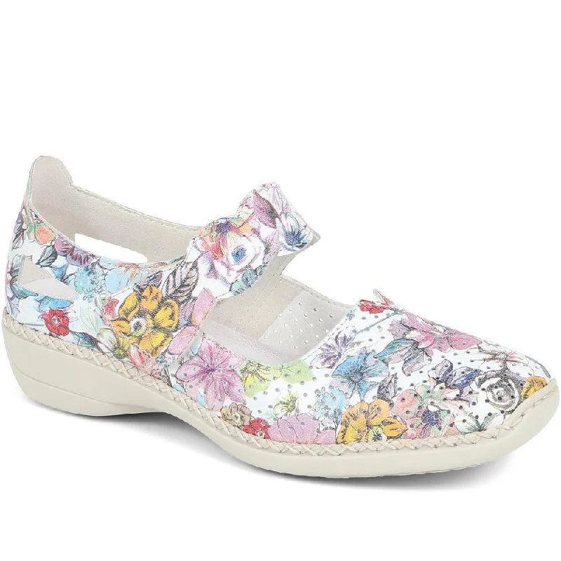 Women's casual shoes with geometric prints for a modern feelTouch Fastening Leather Pumps - RKR37522 / 323 722 Women's casual shoes with geometric prints for a modern feelTouch Fastening Leather Pumps - RKR37522 / 323 722