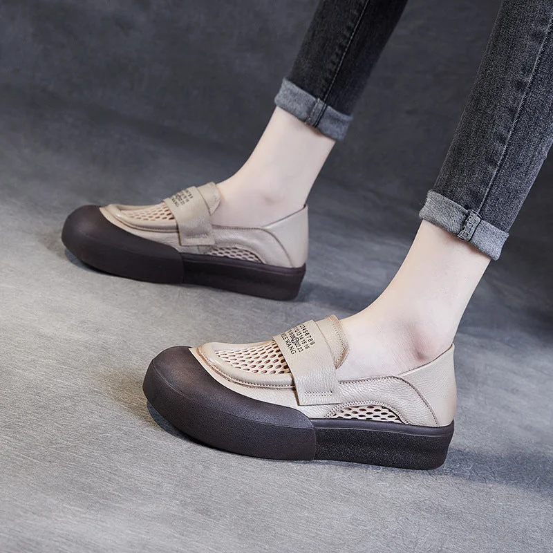 Women's casual shoes in green for a unique touchWomen Breathable Mesh Leather Flat Casual Shoes Women's casual shoes in green for a unique touchWomen Breathable Mesh Leather Flat Casual Shoes