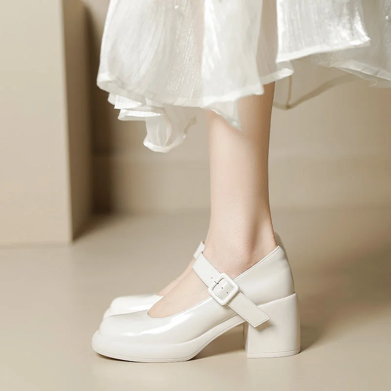 Breathable women's casual mesh shoes for summerWomen Casual Leather Chunky Heel Mary Jane Shoes Breathable women's casual mesh shoes for summerWomen Casual Leather Chunky Heel Mary Jane Shoes