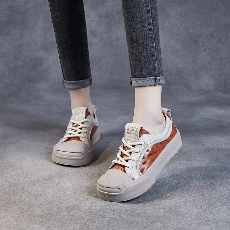 Women's casual sandals for warm - weather outingsWomen Casual Patchwork Breathable Leather Shoes Women's casual sandals for warm - weather outingsWomen Casual Patchwork Breathable Leather Shoes