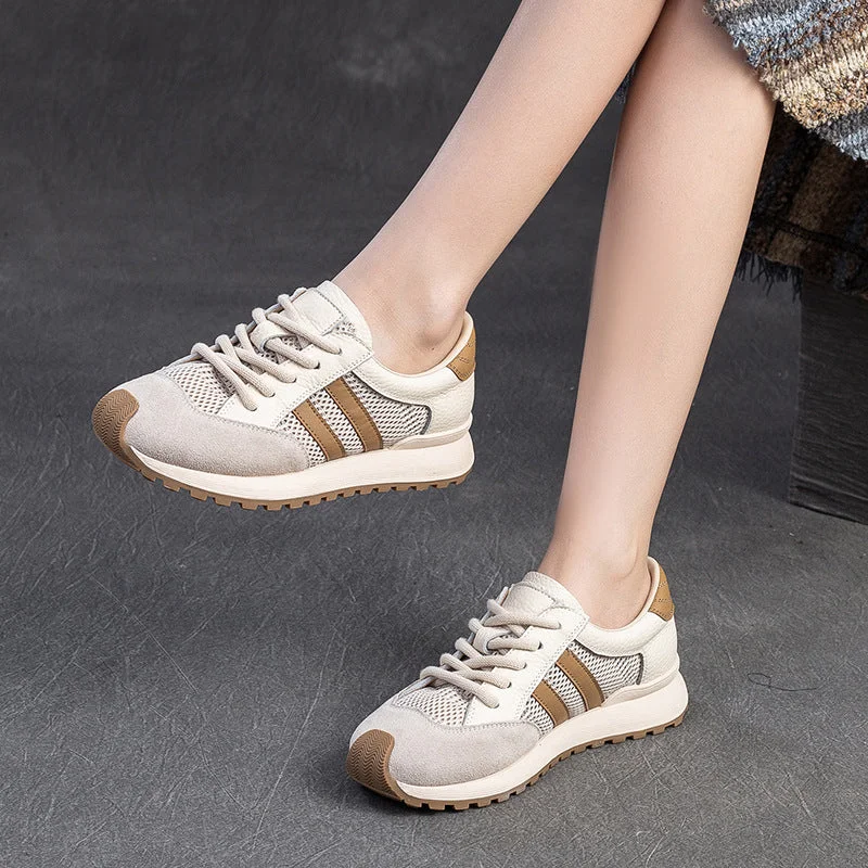 Women's casual oxford shoes for a preppy styleWomen Fashion Leather Breathable Mesh Casual Shoes Women's casual oxford shoes for a preppy styleWomen Fashion Leather Breathable Mesh Casual Shoes
