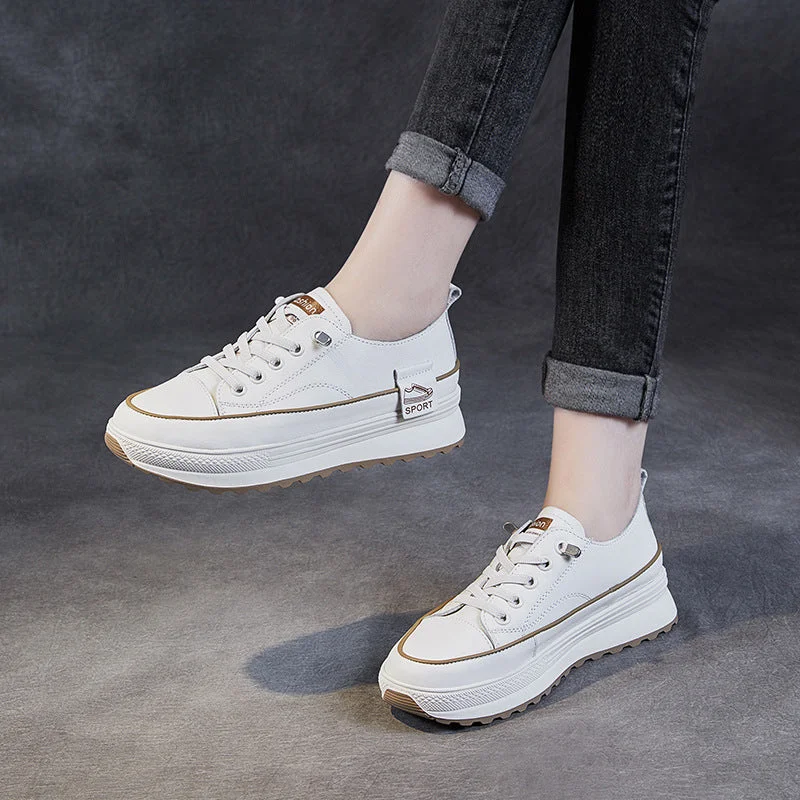 Women's casual wedge shoes with a stylish liftWomen Fashion Leather Thick Soled Casual Shoes Women's casual wedge shoes with a stylish liftWomen Fashion Leather Thick Soled Casual Shoes