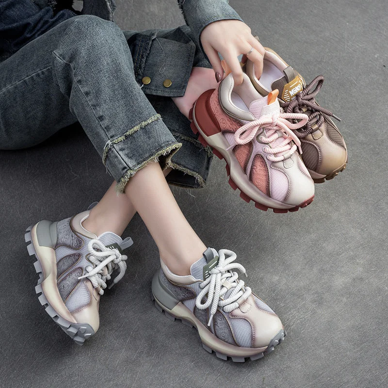 Women's casual espadrilles with a summer - friendly designWomen Fashion Patchwork Lug Sole Casual Shoes Women's casual espadrilles with a summer - friendly designWomen Fashion Patchwork Lug Sole Casual Shoes