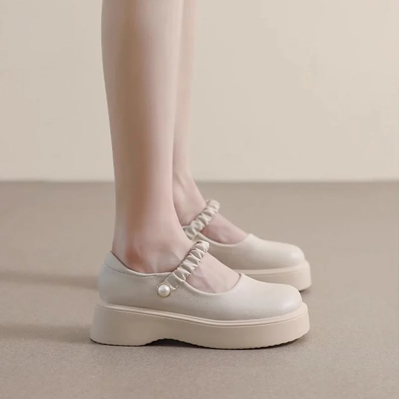 Women's casual wedge shoes with a stylish liftWomen Minimalist Soft Leather Mary Jane Shoes Women's casual wedge shoes with a stylish liftWomen Minimalist Soft Leather Mary Jane Shoes
