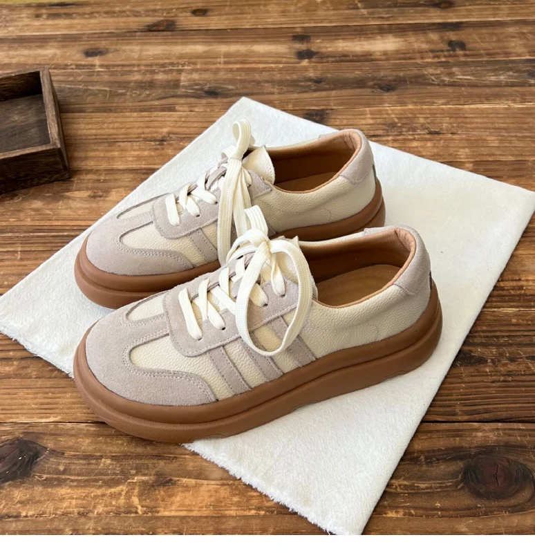 Women's casual shoes for a weekend getawayWomen Patchwork Suede Leather Flat Casual Training Shoes Women's casual shoes for a weekend getawayWomen Patchwork Suede Leather Flat Casual Training Shoes