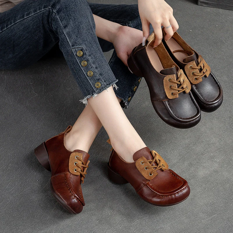 Women's casual shoes for walking long distancesWomen Retro Handcraft Leather Low Heel Casual Shoes Women's casual shoes for walking long distancesWomen Retro Handcraft Leather Low Heel Casual Shoes