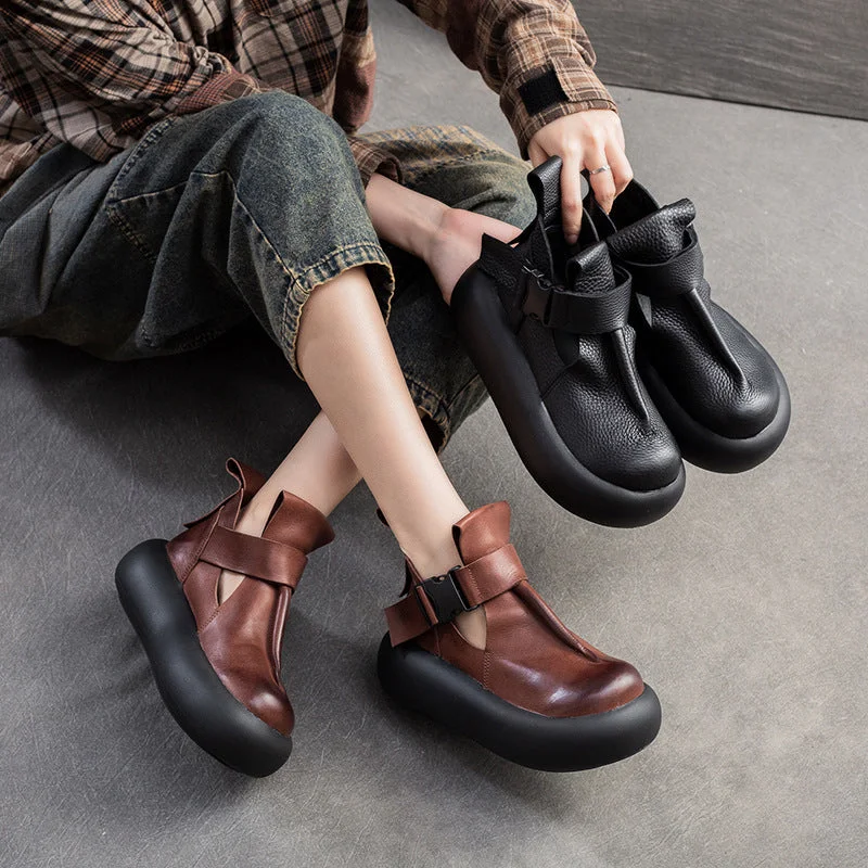 Women's casual shoes for walking long distancesWomen Retro Leather Platform Casual Shoes Women's casual shoes for walking long distancesWomen Retro Leather Platform Casual Shoes