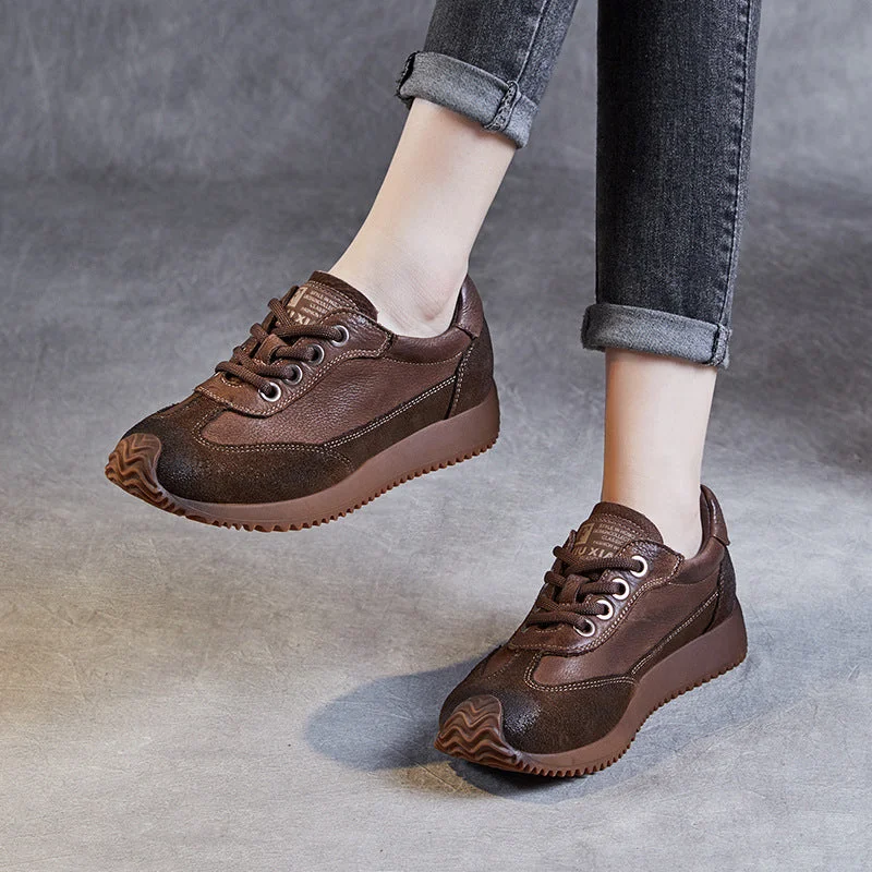 Women's casual ballet flats for a feminine lookWomen Retro Patchwork Leather Casual Shoes Women's casual ballet flats for a feminine lookWomen Retro Patchwork Leather Casual Shoes
