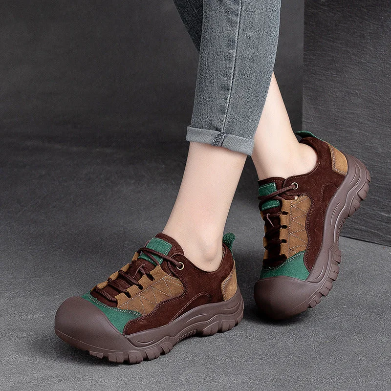 Women's casual sandals for warm - weather outingsWomen Retro Patchwork Leather Casual Shoes Women's casual sandals for warm - weather outingsWomen Retro Patchwork Leather Casual Shoes