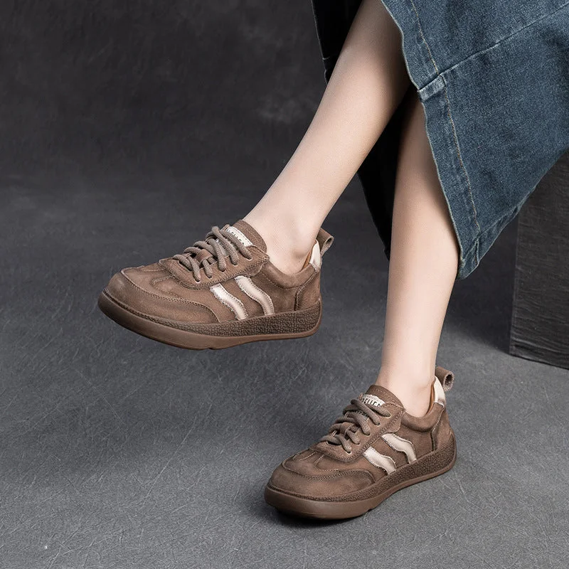 Women's casual shoes with leopard prints for a trendy styleWomen Retro Patchwork Leather Comfort Flat Casual Shoes Women's casual shoes with leopard prints for a trendy styleWomen Retro Patchwork Leather Comfort Flat Casual Shoes