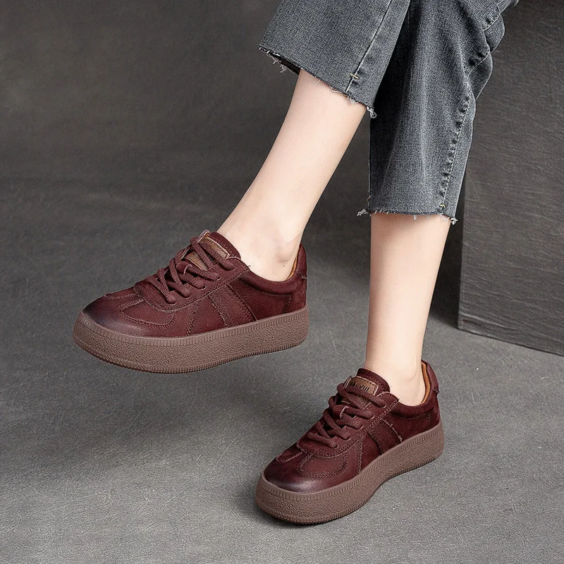 Women's casual shoes with glitter accents for a touch of glamourWomen Retro Patchwork Leather Flat Casual Shoes Women's casual shoes with glitter accents for a touch of glamourWomen Retro Patchwork Leather Flat Casual Shoes