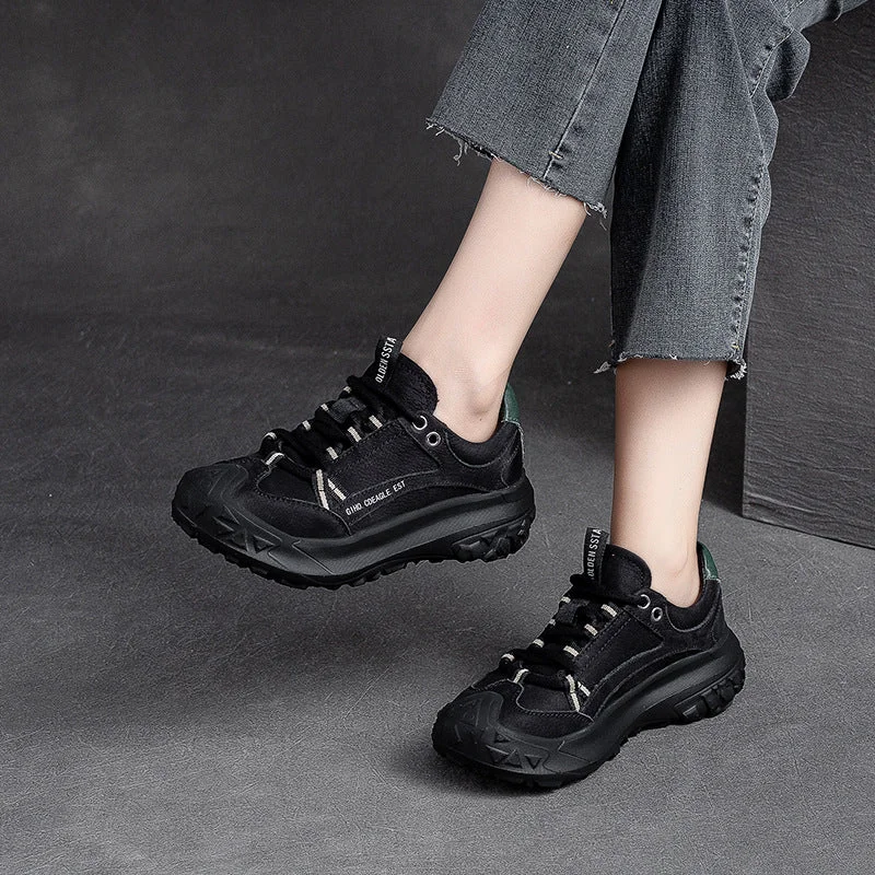 Women's casual mules for a trendy and convenient optionWomen Retro Patchwork Leather Lug Sole Casual Shoes Women's casual mules for a trendy and convenient optionWomen Retro Patchwork Leather Lug Sole Casual Shoes
