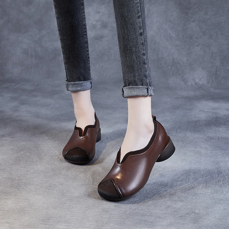 Women's casual shoes for shopping tripsWomen Retro Patchwork Soft Leather Casual Shoes Women's casual shoes for shopping tripsWomen Retro Patchwork Soft Leather Casual Shoes