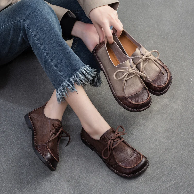 Women's casual shoes in black for a timeless colorWomen Retro Soft Leather Flat Casual Shoes Women's casual shoes in black for a timeless colorWomen Retro Soft Leather Flat Casual Shoes