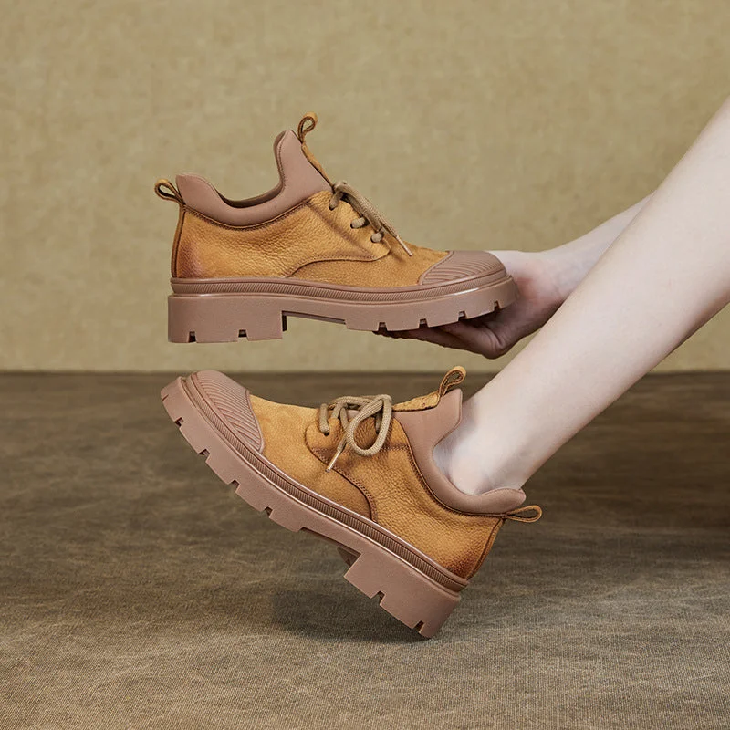 Women's casual shoes in brown for a natural toneWomen Retro Stylish Leather Casual Shoes Women's casual shoes in brown for a natural toneWomen Retro Stylish Leather Casual Shoes