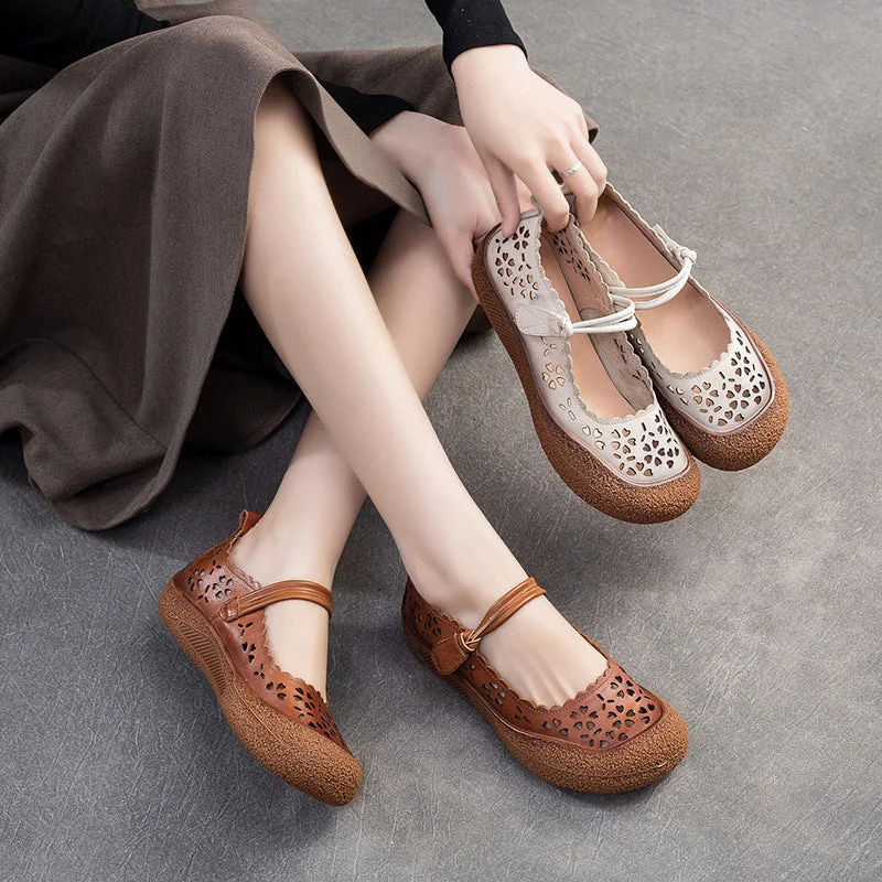 Women's casual sneakers for an active lifestyleWomen Retro Summer Hollow Leather Casual Shoes Women's casual sneakers for an active lifestyleWomen Retro Summer Hollow Leather Casual Shoes