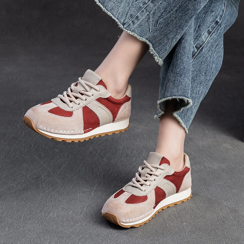Women's casual shoes in blue for a cool and refreshing lookWomen Stylish Color Matching Leather Casual Shoes Women's casual shoes in blue for a cool and refreshing lookWomen Stylish Color Matching Leather Casual Shoes