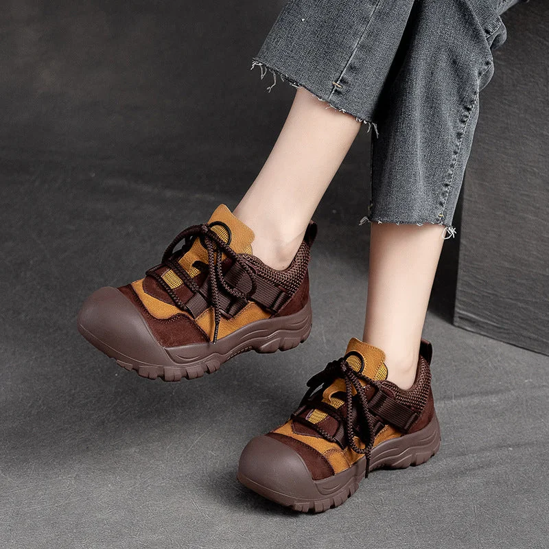 Women's casual shoes for a coffee dateWomen Stylish Patchwork Retro Casual Shoes