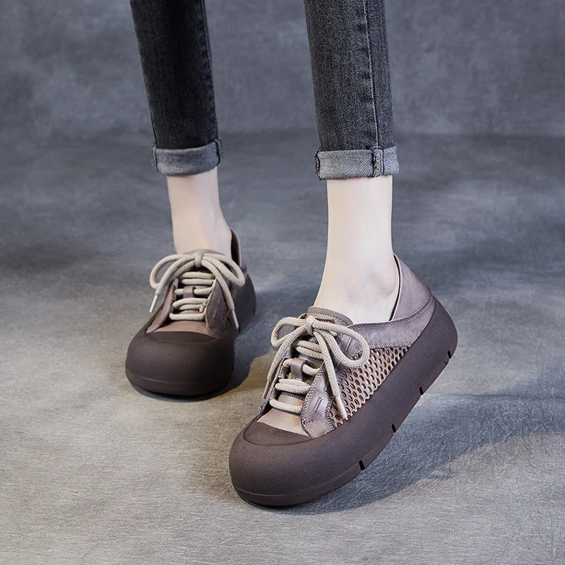 Women's casual shoes in white for a clean lookWomen Summer Breathable Mesh Retro Casual Shoes Women's casual shoes in white for a clean lookWomen Summer Breathable Mesh Retro Casual Shoes