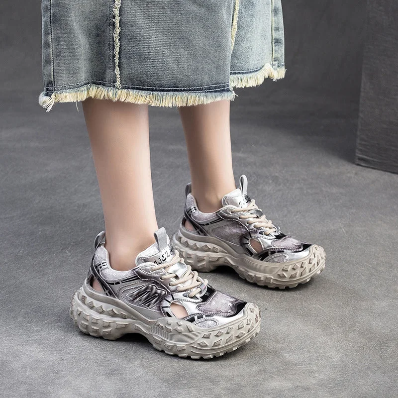 Women's casual sandals for warm - weather outingsWomen Summer Hollow Fashion Thick Soled Casual Shoes Women's casual sandals for warm - weather outingsWomen Summer Hollow Fashion Thick Soled Casual Shoes