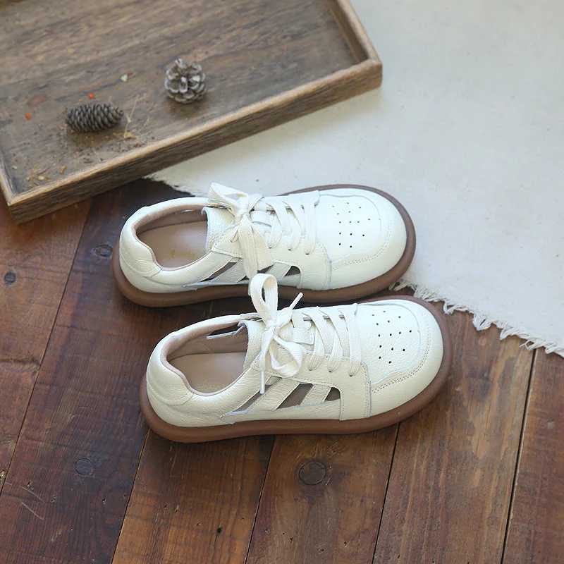 Women's casual shoes in green for a unique touchWomen Summer Hollow Soft Leather Casual Shoes Women's casual shoes in green for a unique touchWomen Summer Hollow Soft Leather Casual Shoes