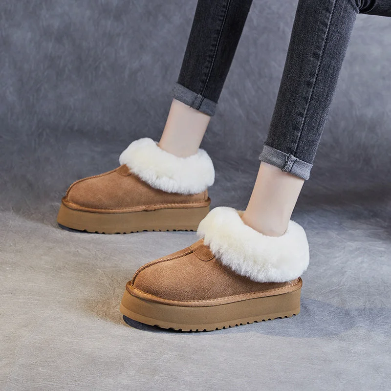 Women's casual shoes in white for a clean lookWomen Winter Suede Woolen Flat Thick Soled Casual Shoes Women's casual shoes in white for a clean lookWomen Winter Suede Woolen Flat Thick Soled Casual Shoes
