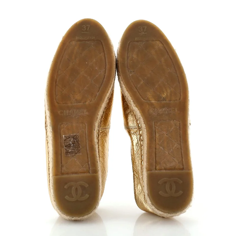 Foldable women's espadrilles for convenient travelWomen's CC Cap Toe Espadrilles Leather Foldable women's espadrilles for convenient travelWomen's CC Cap Toe Espadrilles Leather