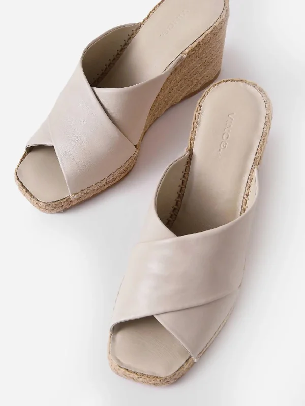 Women's espadrilles with a water - resistant coatingWomen's Gaelan Suede Wedge Sandal In Off White Women's espadrilles with a water - resistant coatingWomen's Gaelan Suede Wedge Sandal In Off White
